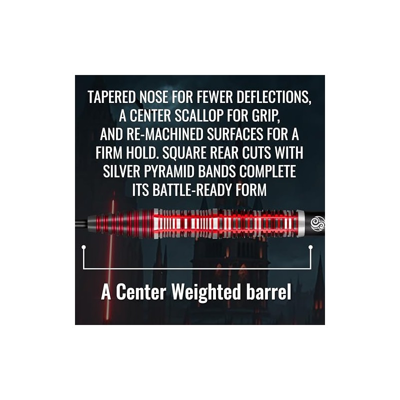 Future Knights Dreadheart Steel Tip Dart Set-90% Tungsten Professional Darts