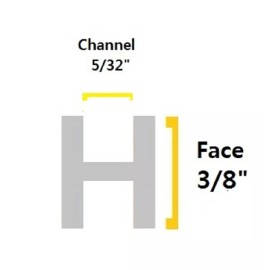 Cascade metals 3/8 Flat H Lead Came Stained Glass Supplies (6 feet) with 5/32 channel FH46