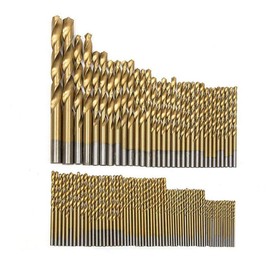 Malayas 99pcs/Set Titanium Coated HSS High Speed Steel Drill Bit Set Tool 1.5mm - 10mm Drill Bit For Wood Plastic Aluminum