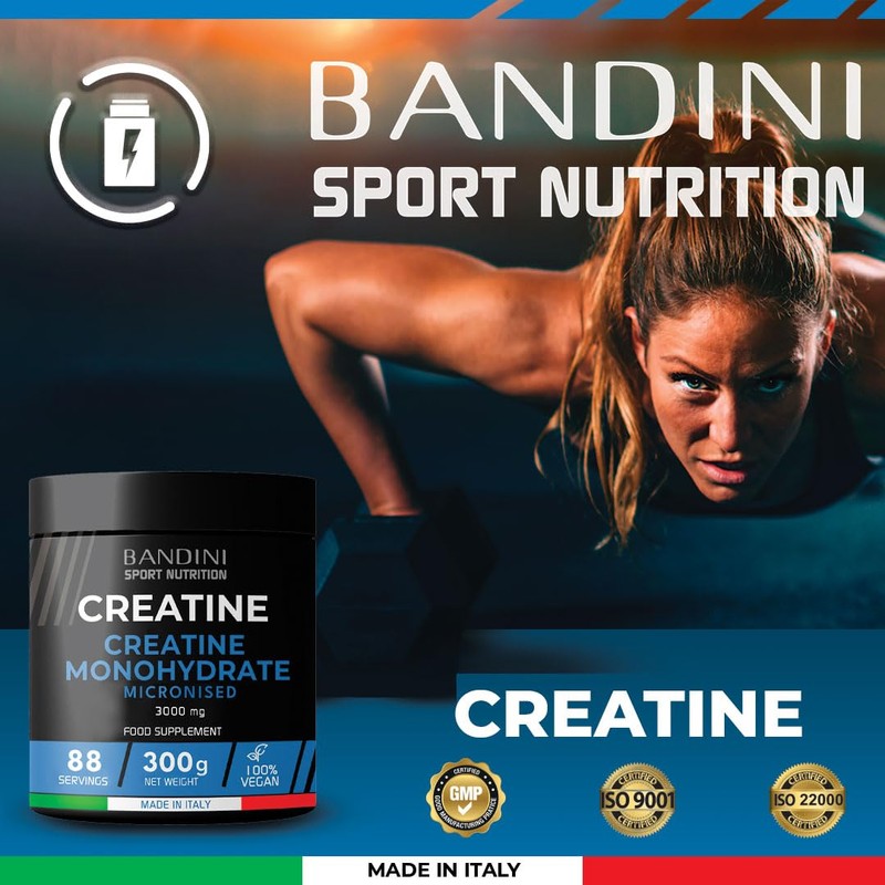 Bandini® Creatine Monohydrate Mercury Free 100% Pure Powder - Supplement
