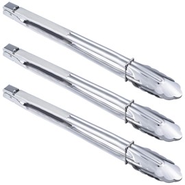 HINMAY Stainless Steel Locking Kitchen Tongs Extra Long Sturdy Heavy Duty Tongs Set for Cooking Grilling and Barbecue BBQ (14-Inch 3 Pieces)