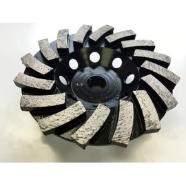 VORTEX DIAMOND CPST 4-1/2 inch Premium Heavy Duty Diamond Grinding Cup Wheel Segmented Turbo Cup for Concrete Mortar with 5/8-Inch 11mm Thread (4.5")