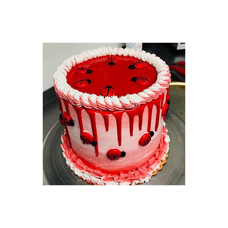 Set of 24 Royal Icing Edible Ladybugs - Cupcake Toppers