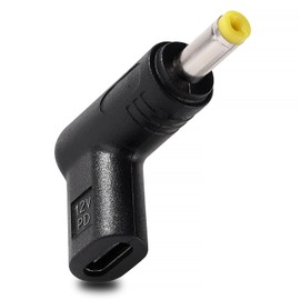 KUOQIY USB C to DC 12V Adapter, USB 3.1 Type C USB-C Female to DC 4.8x1.7 mm Male Adapter PD Emulator Trigger 90 Degree Angled, for Routers, Optical Modems, Monitoring Equipment