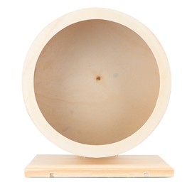 Hamster Small Pets Wooden House Funny Wheel Running Rest Nest Playing Exercise Toy(M)