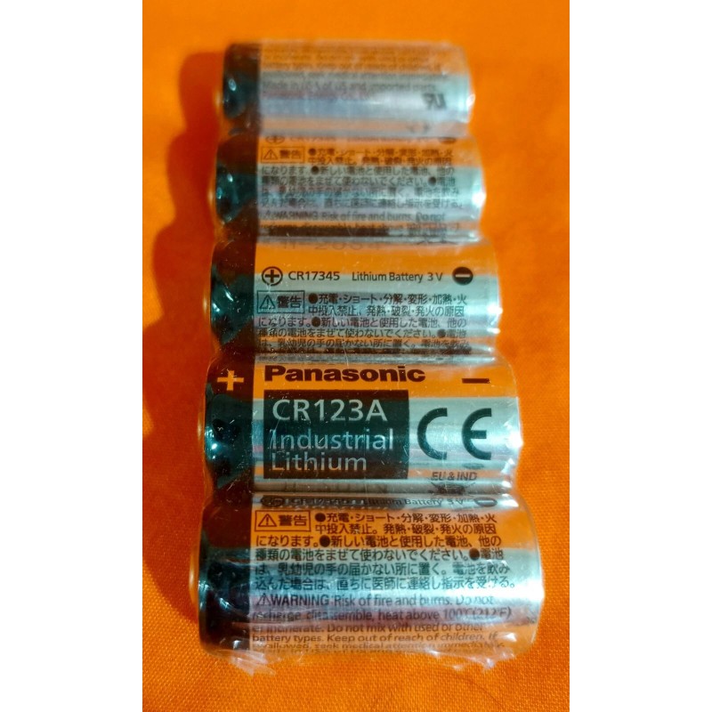 Panasonic Lot Of 50 Panasonic CR123A 3V Industrial Lithium Batteries