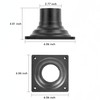 KastLite Black Pier Mount Base | Cast Aluminum Post Light