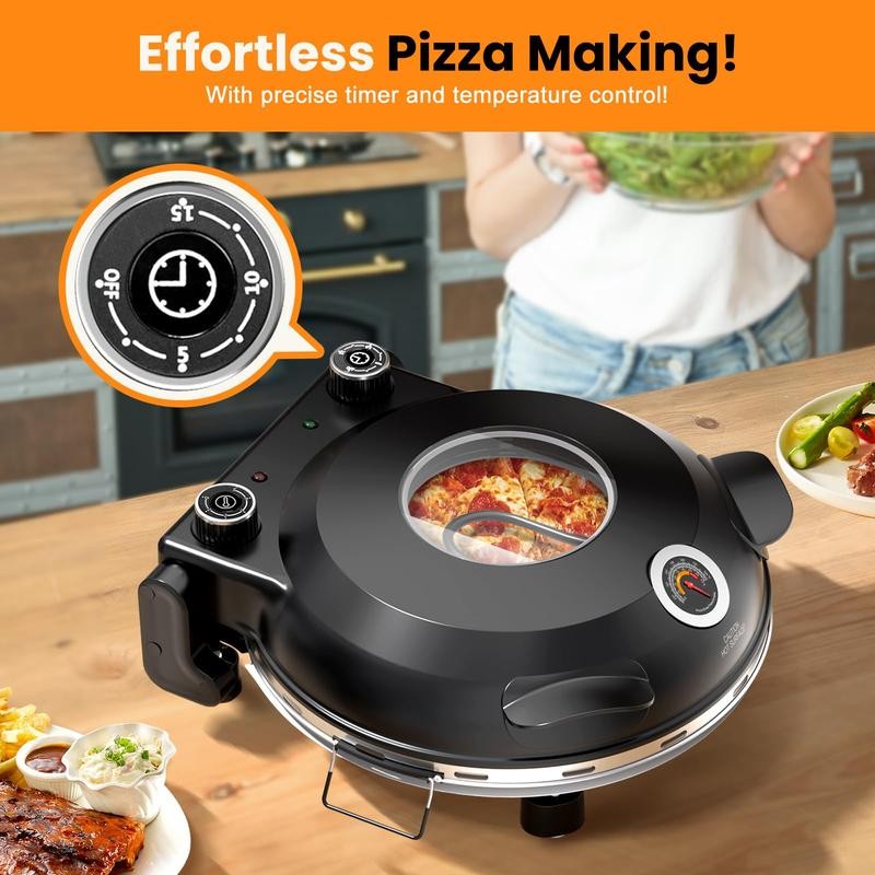 Pizza Oven with 4 accessories- Countertop 800°F Brick Oven Pizza