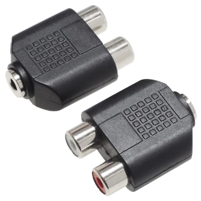 KAUMO 3.5mm Stereo Mini Plug (Female) to RCA Pin Jack
