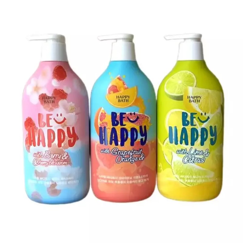 Happybath 해피바스 스마일 바디워시 900g 3종 체리,자몽,유자 1세트 Happybath Smile