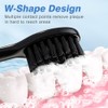 Toothbrush Replacement Heads for Moon Electric Toothbrush, Black, 5 Pack