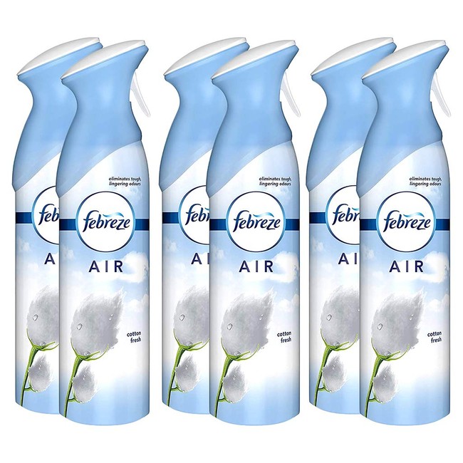 Febreze Air Effects Air Freshener Cotton Fresh,10.14 Ounce (Pack of 6)