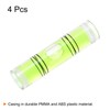 HARFINGTON 4pcs Green Cylindrical Bubble Level, 9.5x40mm, Mini Bullseye Spirit