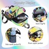 TINYAT Holographic Clear Backpack Mini Colorful Laser Transparent Backpack Heavy