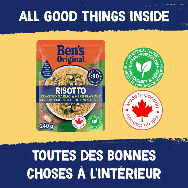 BEN'S ORIGINAL Risotto Roasted Garlic & Herb Flavour Side Dish,
