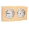 Wooden Thermometer Hygrometer for Sauna Room Double Dial Pointer Type