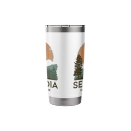 Retro Sequoia National Park Novelty Vacation Tree Minimalist Stainless Steel Insulated Tumbler