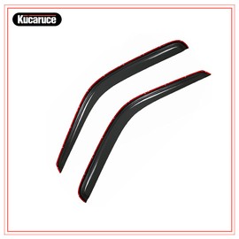 Kucaruce 92352 Side Window Visor Deflector Rain Guard,in-Channel Style Shatterproof Dark Smoke,2pc window shades fit for 1994-2001 Dodge Ram 1500,1994-2002 2500 3500 with Standard Mirror