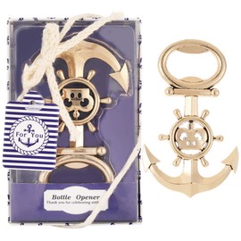24 pcs Nautical Anchor Bottle Opener Wedding Favor for Guests,Party Favor for Bridal Shower Party Souvenirs Supplies or Decoration,Nautical Theme Baby Shower Favors for Guest (Antique Gold, 24)