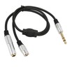 1 Split in 2 Sound Cable 1/4 Inch TRS Stereo