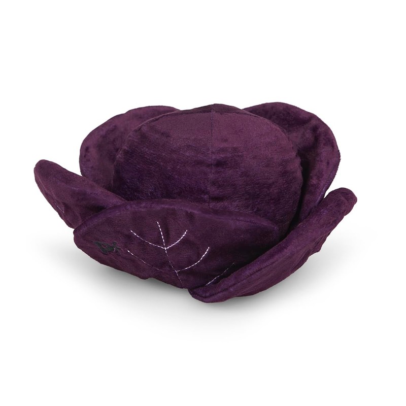 Petface Foodie Faces Ruby Red Cabbage Plush Dog Toy with