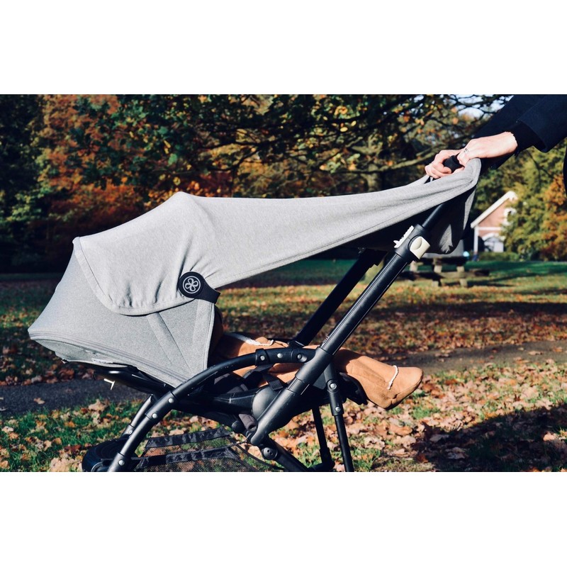 Cloby CBY-CRF1-BLA Magnetic Clips Set of 2 Reflective Canvas Black/Grey