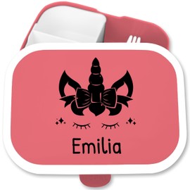 Children's Campus Lunch Box for Mepal - Unicorn Bow Unicorn - 750 ml - Pink - School Gifts Girls Children's Lunch Boxes Nursery Unicorns Lunch Box Vesperbox Kita Unicorns Lunch Box