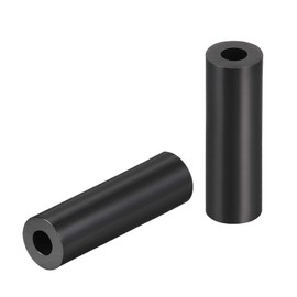 TA-VIGOR 100Pcs ABS Round Spacer Washer, ID 3.2mm OD 7mm L 20mm Black Non Threaded Column Standoff Support Insulation Spacers for Electrical Screws, Switch and Receptacle
