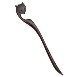 Wooden Hair Pins Vintage Hair Stick Updo Traditional Chignon Needle Low Bun Hairstyles Hair Accessories for Women Fox Style