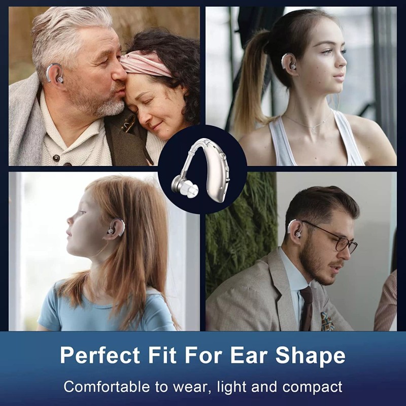K&FCOPTEE Digital Rechargeable Hearing Aids BTE Invisible Vioce Amplifier Noise
