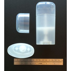 5 Empty Deodorant Containers Clear Dome Lid 2.12 Ounce Organic DIY Homemade Handmade