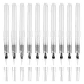 WADY Pure Cuticle & Nail Oil Pen, 10 Pcs Clear Refillable Cuticle Oil Pen, Empty Nail Oil Pen with Brush Tip, Transparent Twist Pens, Rotating Reusable Cuticle Oil Pen Nail Oil Container Applicator
