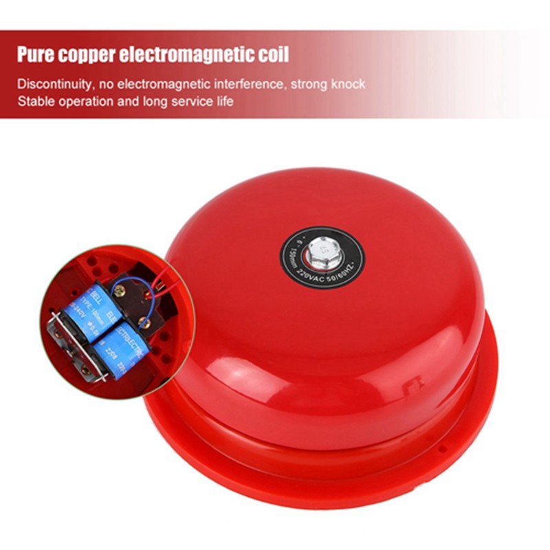 6 Inches Carbon Steel Internal Strike Type Electric Bell 95db
