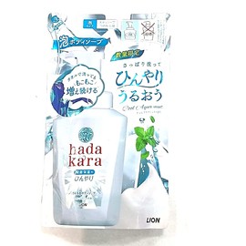 Lion Hadakara Foaming Body Soap Cooling Type Replacement 14.2 fl oz (420 ml)
