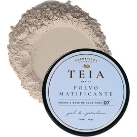 TEIA COSMÉTICOS Polvo Matificante & Fijador Translucido | 100% Natural y Libre de Talco | Acabado Mate | No Comedogénico | Control de Brillo Todo el Día | Vegano | 30g