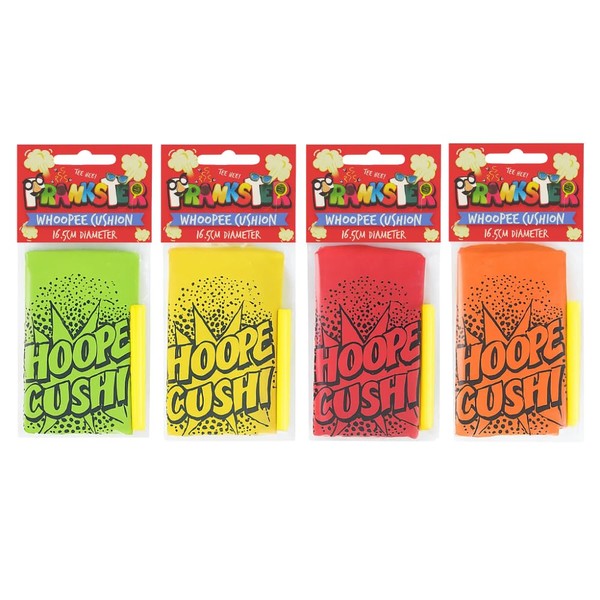eMKay® Pack of 4 Whoopee Cushions with Straws – Fun