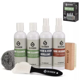SILVERDEW 7PCS Shoe Cleaning Kit 2 Bottles Shoe Cleaner Complete Shoe Cleaning Kit New