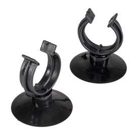 Aqua Della, Suction Cup with Clip 3pcs - 16/22mm Black Universal Clip for Hose Diameter 16-22mm Pack of 3 Strong Adhesion Ideal for Holding Accessories