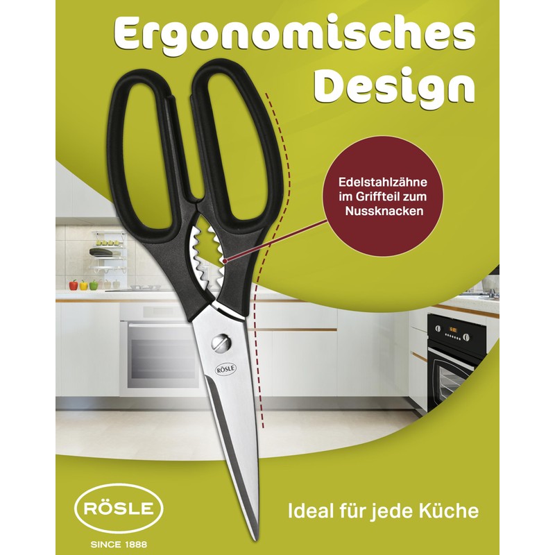 Rosle Scissors, for the Kitchen, for Cooking, Stainless Steel Blade,