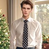 Bskifnn Christmas Tie for Men Christmas Pattern Tie for Wedding
