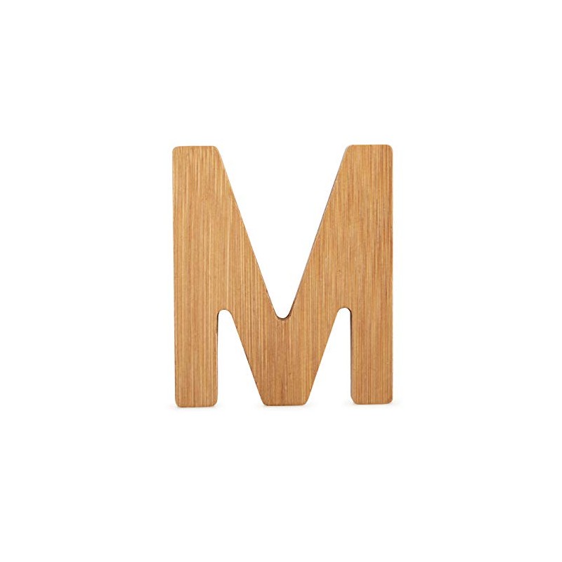ABC letter"M" made from sustainable bamboo, can be combined with