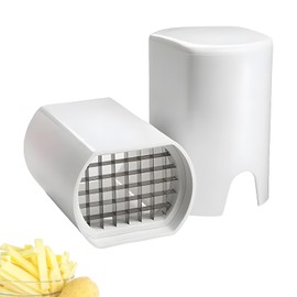Potato Chipper & Chip Cutter - Stainless Steel French Fry Slicer for Home Kitchen, Easy to Use & Dishwasher Safe, Uniform Cuts for Fries & Veggies