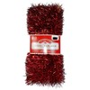 Holiday Times Tinsel Garland (Red, 15 FT)