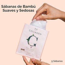 Rael Mascarilla facial para el cuidado de la piel, máscaras faciales de colágeno, máscara facial de bambú, cuidado de la piel coreano, con esencia de 