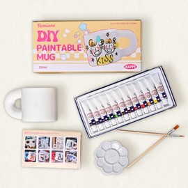 Remione Cups Painting Set, Creative DIY Cups for Painting, Ceramic Set for Adults, Children, Cups Painting Set (Mugx1)