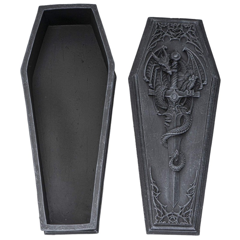 Summit Collection Gothic Dragon Sword Coffin Keepsake Box Collectible Sculpture