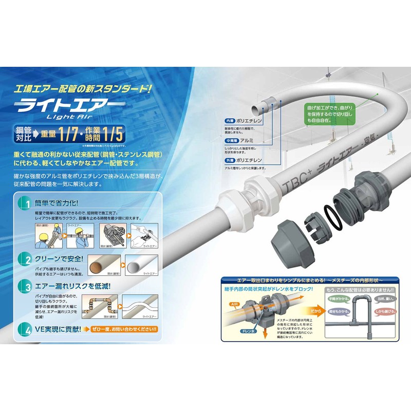 SK11 Light Air Both connection elbow Air Pipe Fittings, White