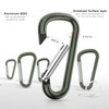 sprookber 2.28" Small Carabiner Clip Keychain, D Ring Caribeaner Clip,