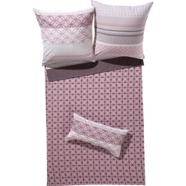 Erwin Müller Reversible Flannelette Bed Linen Purple Size 200 x 200 cm (80 x 80 cm)
