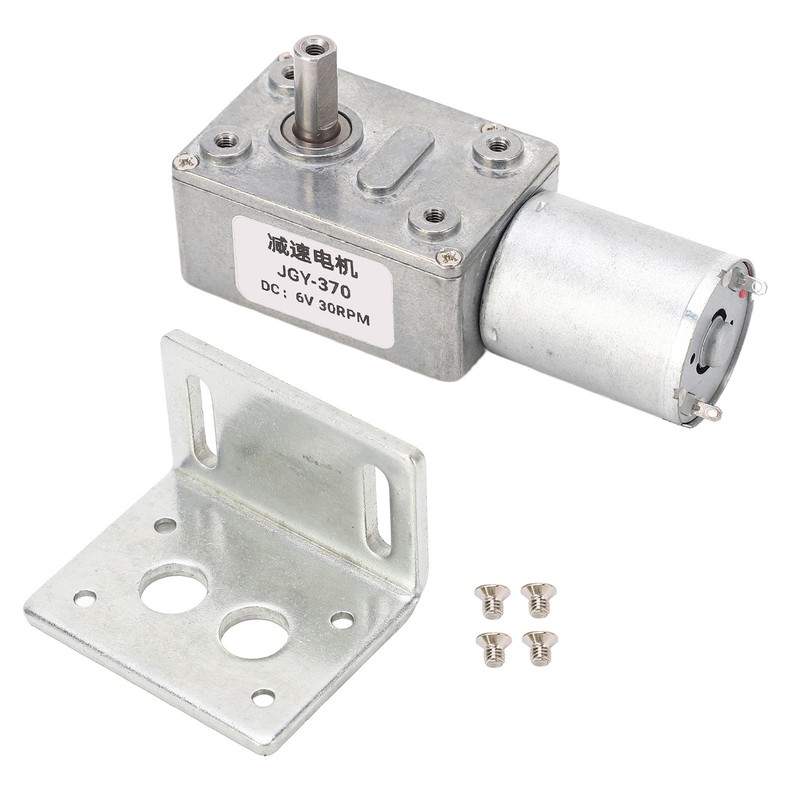 Worm Gear Motor High Torsion 12mm Single Shaft Self Locking